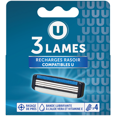 Recharge rasoir homme 3 lames x4