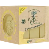 Savon cube de marseille glycériné LE PETIT OLIVIER, 3x100g