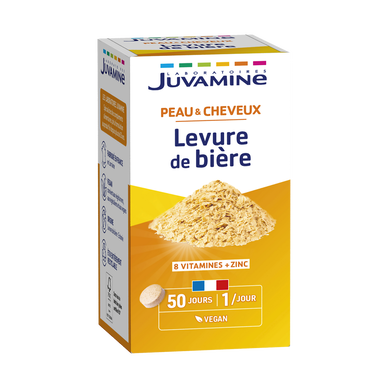 Levure de bière beauté et vitalité formule plus dosée JUVAMINE, boitede 50 comprimés