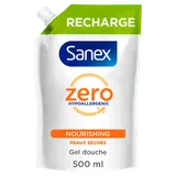 Gel douche Doypack peaux sèches nourissant SANEX Zéro 500mL