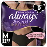 Culottes ALWAYS Discreet boutique fuite urinaire noire plus M x9