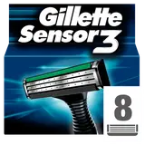 Lames pour rasoir masculin Sensor 3 Systeme GILLETTE, x8