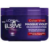 Masque violet déjaunisseur cheveux colorés ELSEVE - pot 250ml