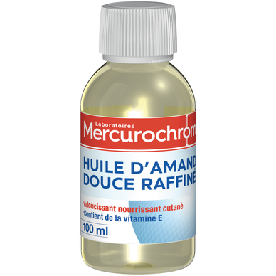 Huile d'amande douce MERCUROCHROME, bouteille de 100ml