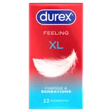 Préservatifs DUREX feeling extra XL fins et extra lubrifiés x12