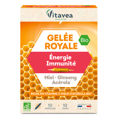 VITAVEA - Gelée Royale Energie BIO - 10 ampoules