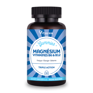 VITAVEA - Gummies Magnésium Vitamine B6 et B12 - 30 gummies