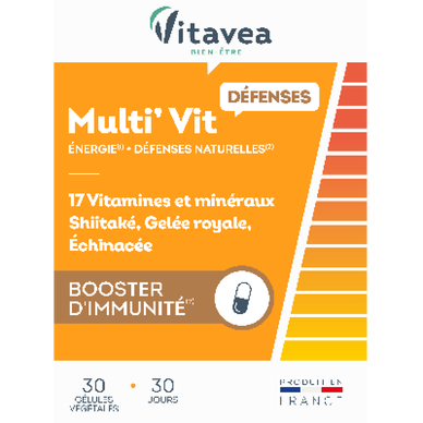 VITAVEA - Multi'Vit Défenses - 30 gélules