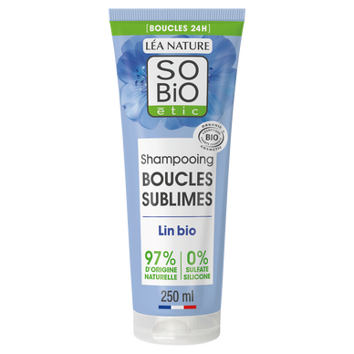 Shampooing boucles sublimes, lin bio vitamine F SO'BIO 250ml