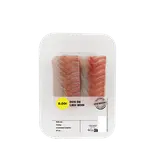 Dos de lieu noir, Pollachius Virens, sélect.par magasin U, pêché en Atlantique Nord Est, barquette 200g