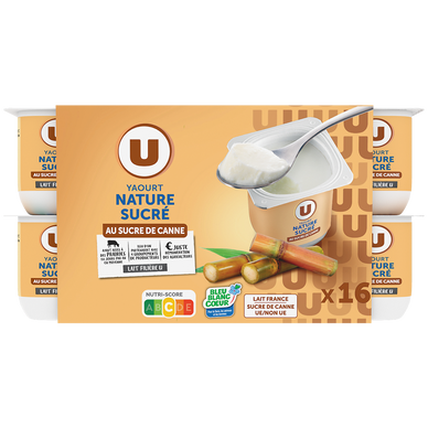 Yaourts nature sucrés  16x125g
