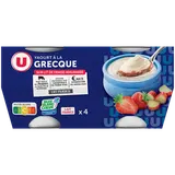 Yaourt à la Grecque sur lit de fraise rhubarbe - 4x150g