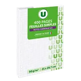 Feuille simple perforée 400p 90g 5x5 21x29,7cm