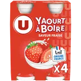 Yaourt à boire sucré saveur fraise  4x180g
