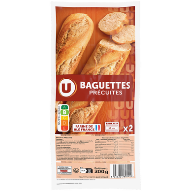 Baguettes précuites longue conservation  2x150g