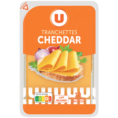 Cheddar au lait pasteurisé, fromage à pâte pressée non cuite  34,70%deMG, 200g