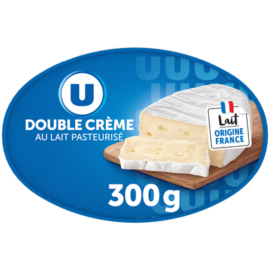 Fromage pasteurisé ovale double crème 30% de matière grasse  300g