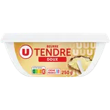 Beurre tendre à tartiner doux 82% de matière grasse  barquette de 250g
