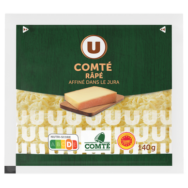 Comté AOP au lait cru râpé  34%MG, 140g