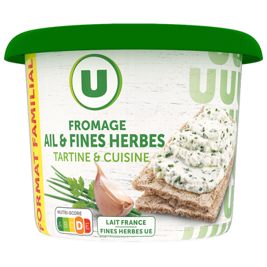 Fromage Ail et Fines Herbes au lait pasteurisé  24% de MG, 250g