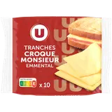 Fromage fondu pasteurisé à l'emmental pour croque monsieur 17%MG  x10-  200g