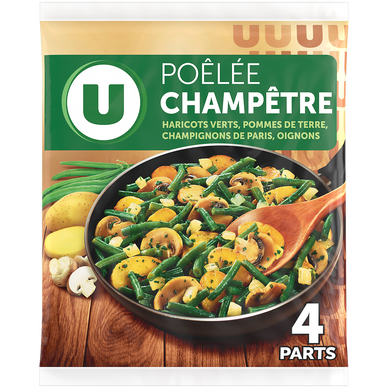 Poêlée champêtre aux légumes, pommes de terre et champignons de Paris1kg