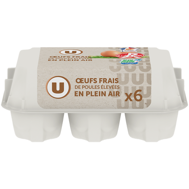Oeufs Plein Air Label Rouge Bleu Blanc Coeur - Boîte de 6