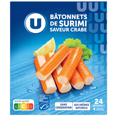 Bâtonnets Surimi saveur crabe MSC - x24 384g