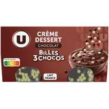Crème dessert au chocolat et billes au chocolat  4x117g