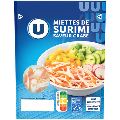 Miettes de Surimi à base de chair de poisson saveur crabe - 200g