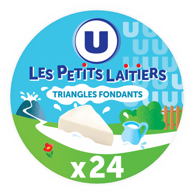 Fromage fondu nature, 24 portions triangles - 400g