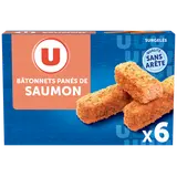Bâtonnets de saumon, panés et préfrits U 360g