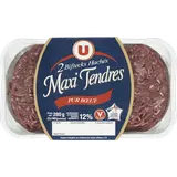 Steak haché maxi tendre, 12% Matière Grasse,   VBF, France, 2 pièces -280g