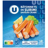 Bâtonnets de préparation à base de chair de poissons saveur crabe - x18 - 288g