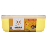 Sorbet plein fruit mangue - bac 1L 650G