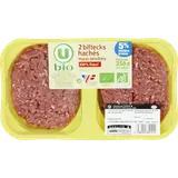 Steak haché bio maxi tendre, 5% MG,  France, VBF, 2 pièces - 250g