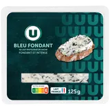 Bleu fondant à pâte persillée au lait pasteurisé  34,3% de MG,  125g