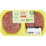 Steak haché bio maxi tendre pur boeuf, 15% MG,  France, 2 pièces - 250g