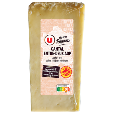Cantal AOP entre deux au lait cru 110 jours  33%MG, 220g
