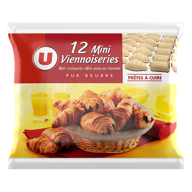 Mini viennoiseries pur beurre prêt a cuire  12 unités