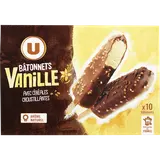 Bâtonnets glacés vanille avec céréales crousitllantes 10 pièces, 370g
