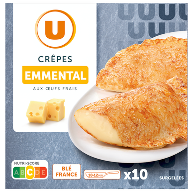 Crêpes emmental  10 unités, 500g