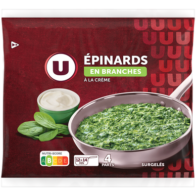 Epinards branches crème U 1kg