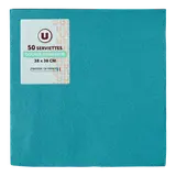 Serviette bleu canard x50 - 38x38cm