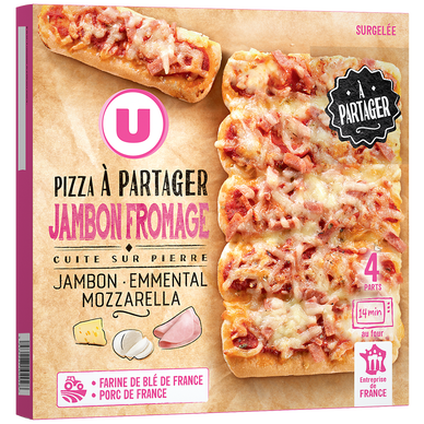 Pizza à partager jambon fromage  500g