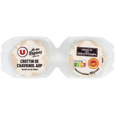 Crottin de Chavignol AOP lait cru 26%mg - 2x60g