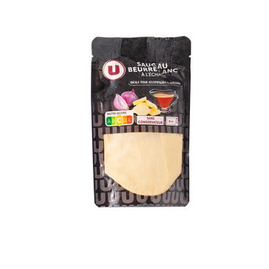 Sauce beurre blanc échalote  transformée en France, sachet de 180g