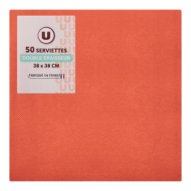 Serviette terracotta x50 - 38x38cm