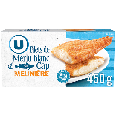 Filets de merlu blanc meunière MSC  étui de 450g