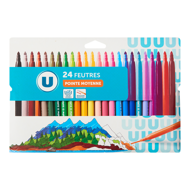 Stylo Feutre Pointe moyenne x24
